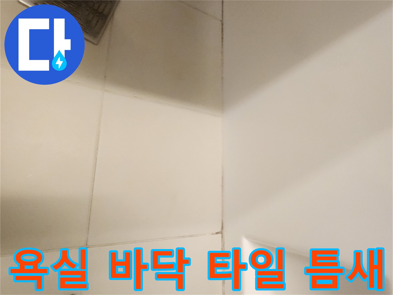 화장실 배수구 유가와 주변 타일 줄눈의 정밀 진단 사진