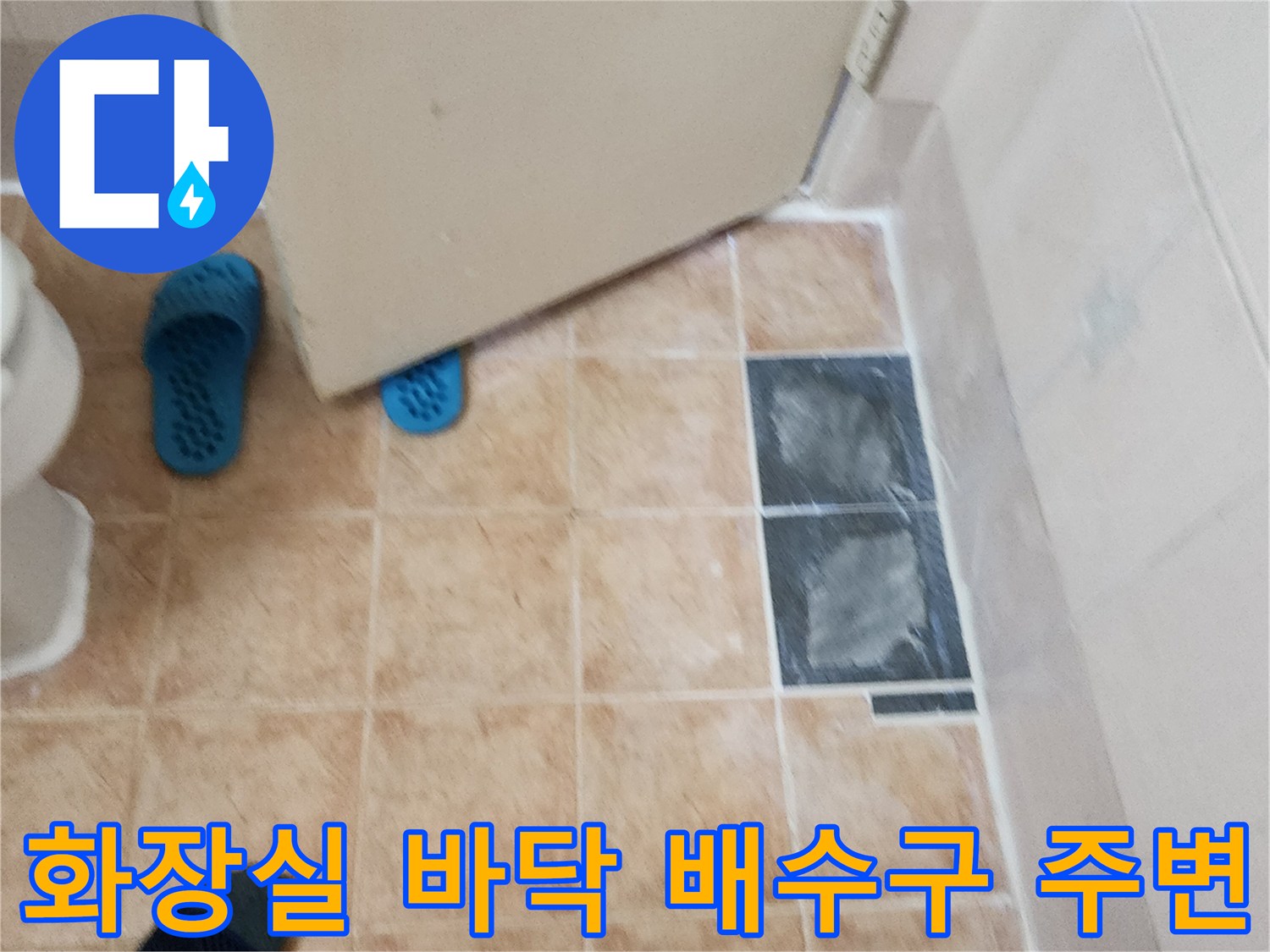 가산면 현장-욕실 타일 틈새 및 배수구 주변 습기 상태