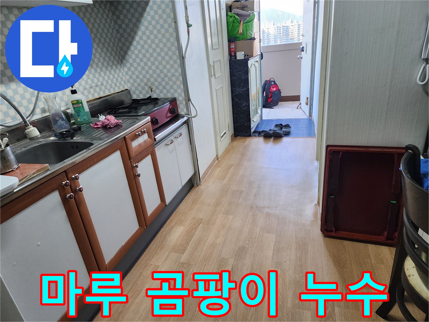 공릉동 2단지 싱크대 누수 - 마루 곰팡이가 발견되었습니다! 긴급 점검이 필요합니다.
