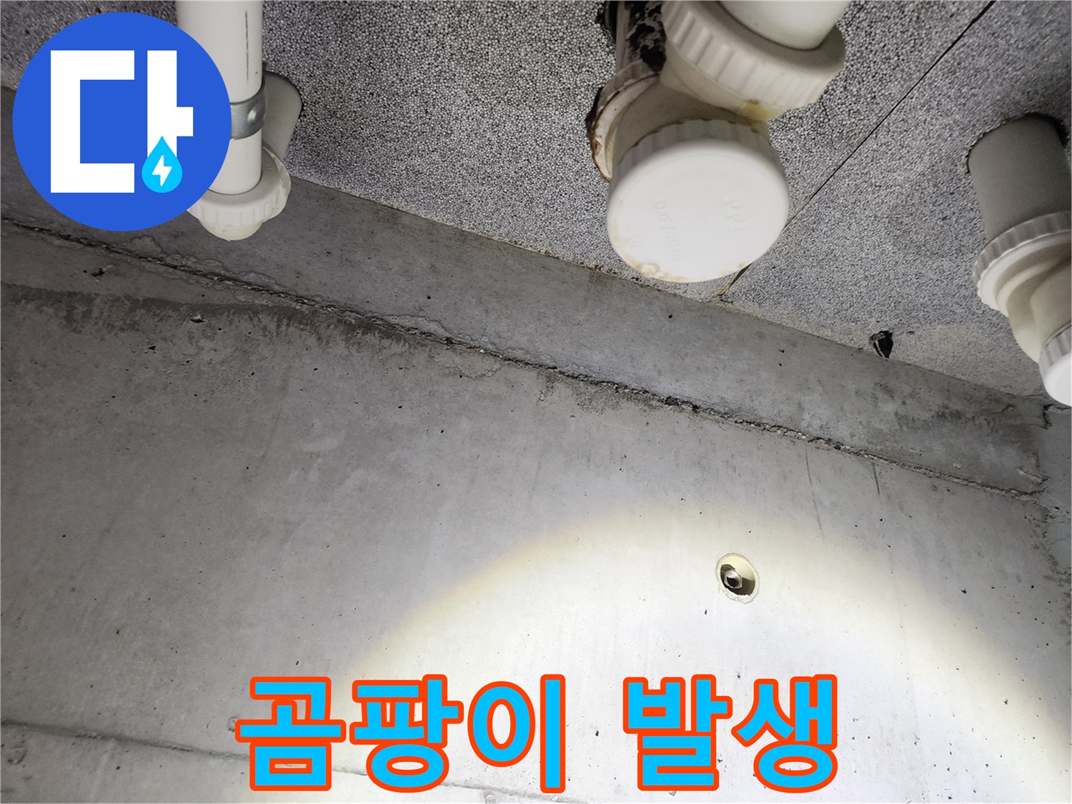 다산동 e편한세상 - 누수 주변 곰팡이 발생 - 건강에 해로울 수 있음