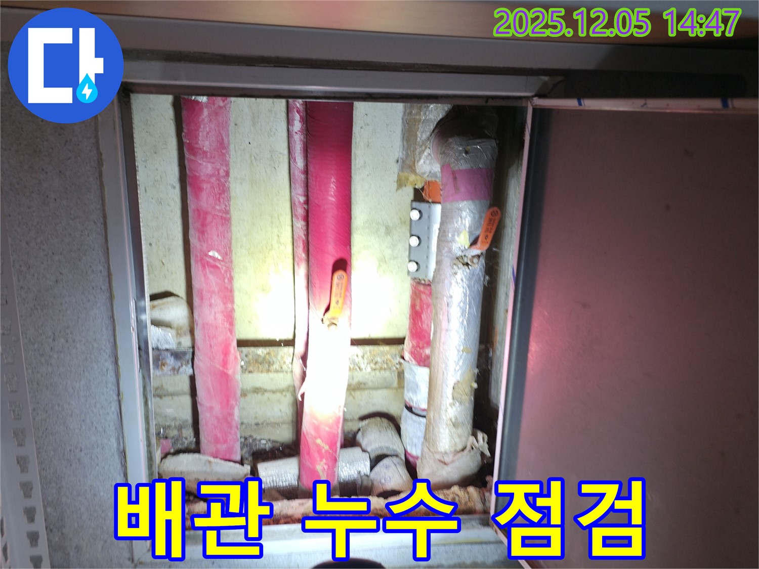 부천 상동 라일락마을에서 누수탐지 전문가가 배관 누수 점검을 꼼꼼하게 진행하고 있습니다 - 누수의 원인을 정확히 파악하여 신속하게 해결합니다.