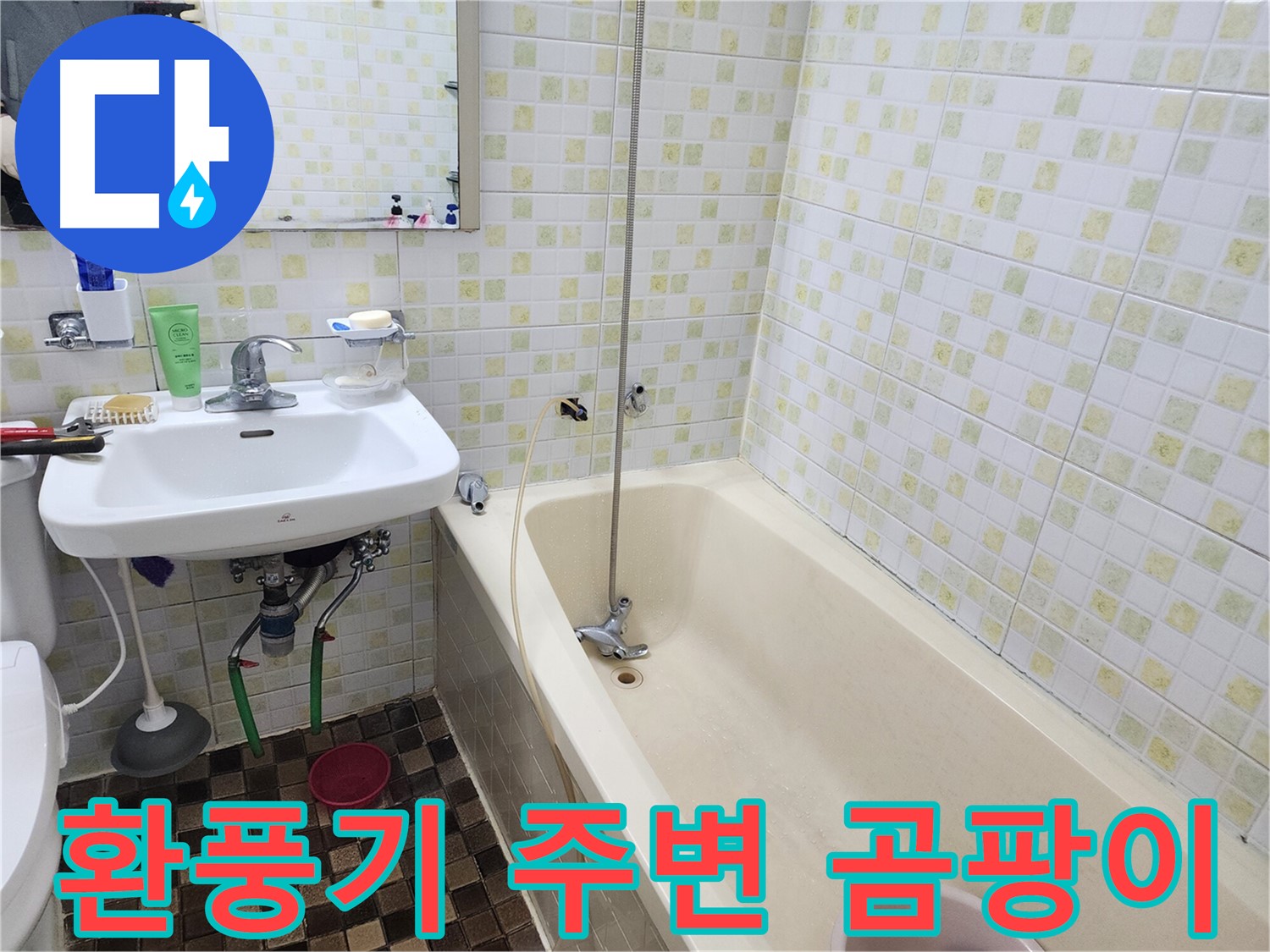 월계동 아파트 - 욕실 환풍기 주변 벽 곰팡이, 누수 의심!