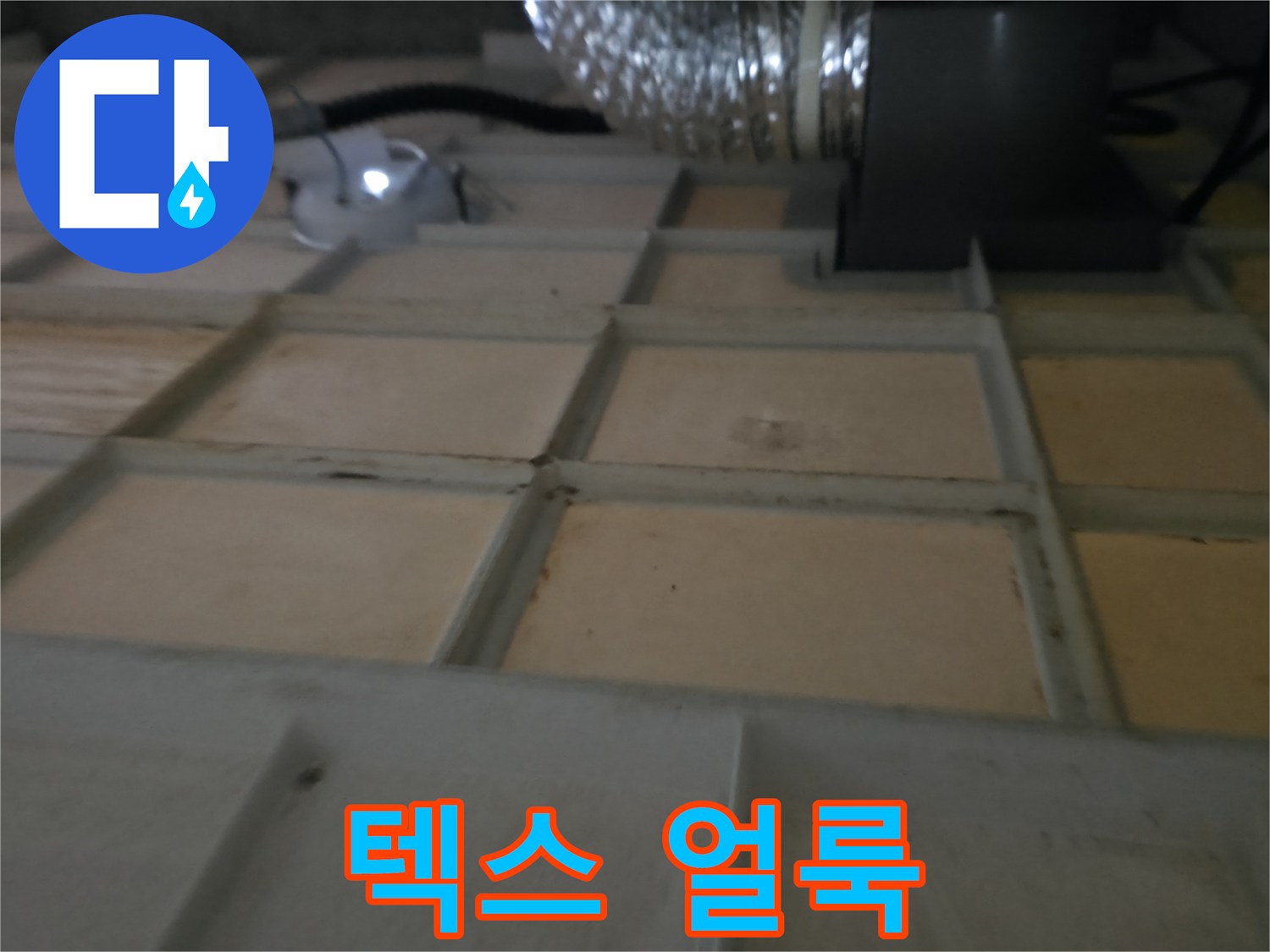 향남 - 텍스 얼룩은 숨겨진 누수의 증거