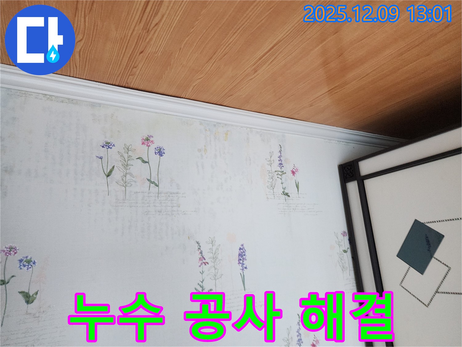 성동리 누수 현장 - 곰팡이 확산 방지 위한 꼼꼼한 누수 공사