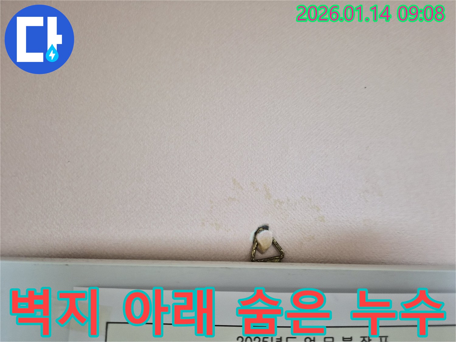 도곡동 벽지 아래 숨어있는 누수를-누수탐지 전문가가 꼼꼼한 탐지 과정으로 찾아냅니다.