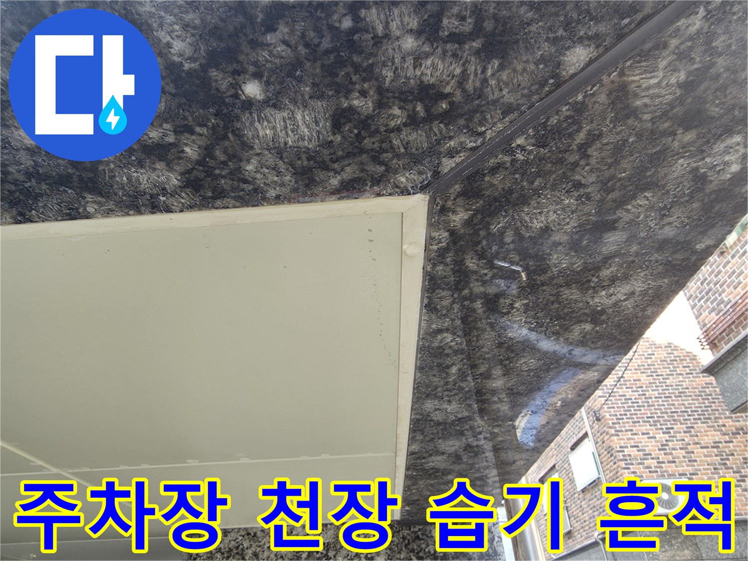 주차장-천장재-석재-패널-사이-물샘-증상