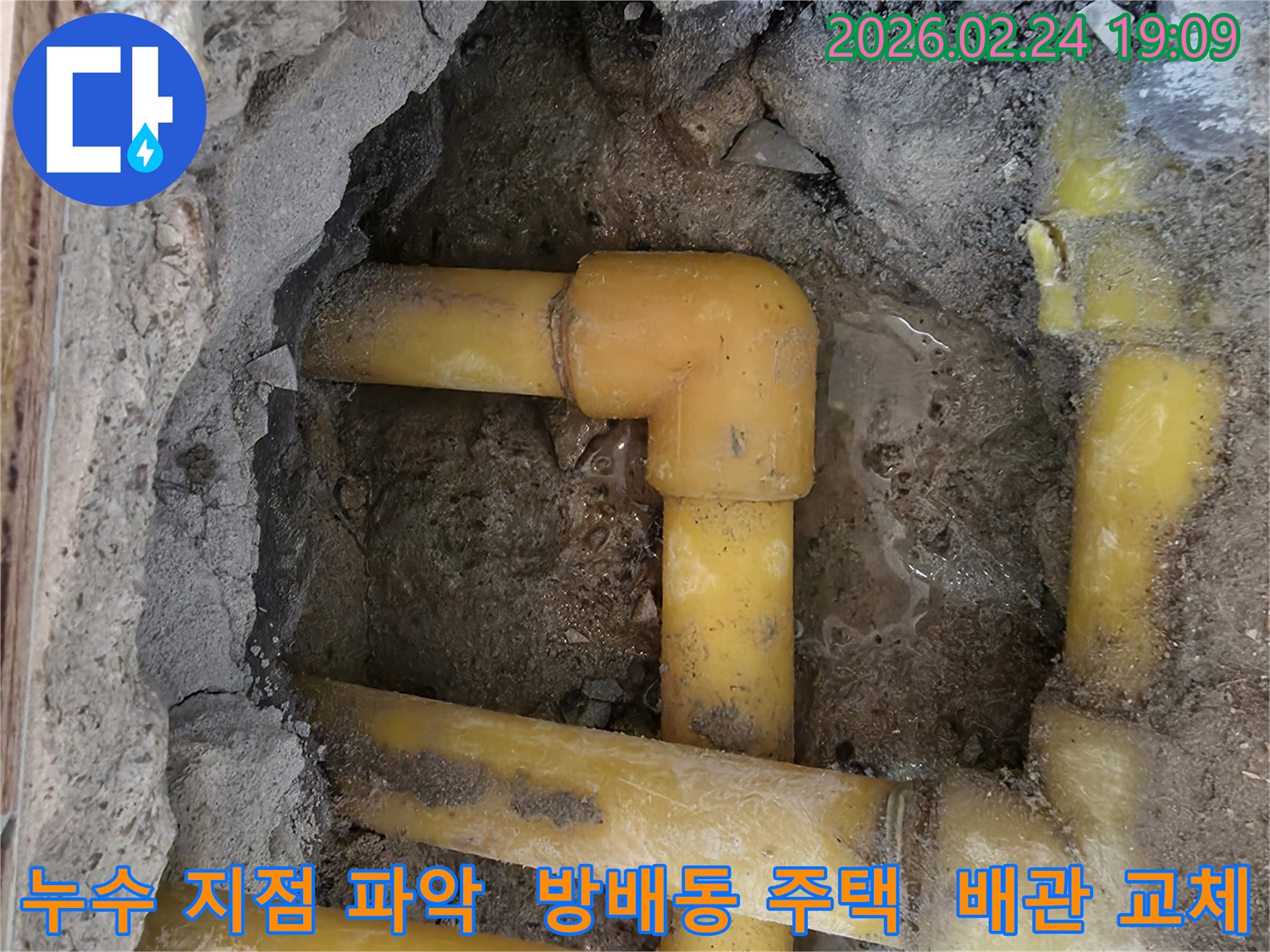 방배동 주택의-누수-현장에서-파악된-누수-지점과-교체-예정-배관