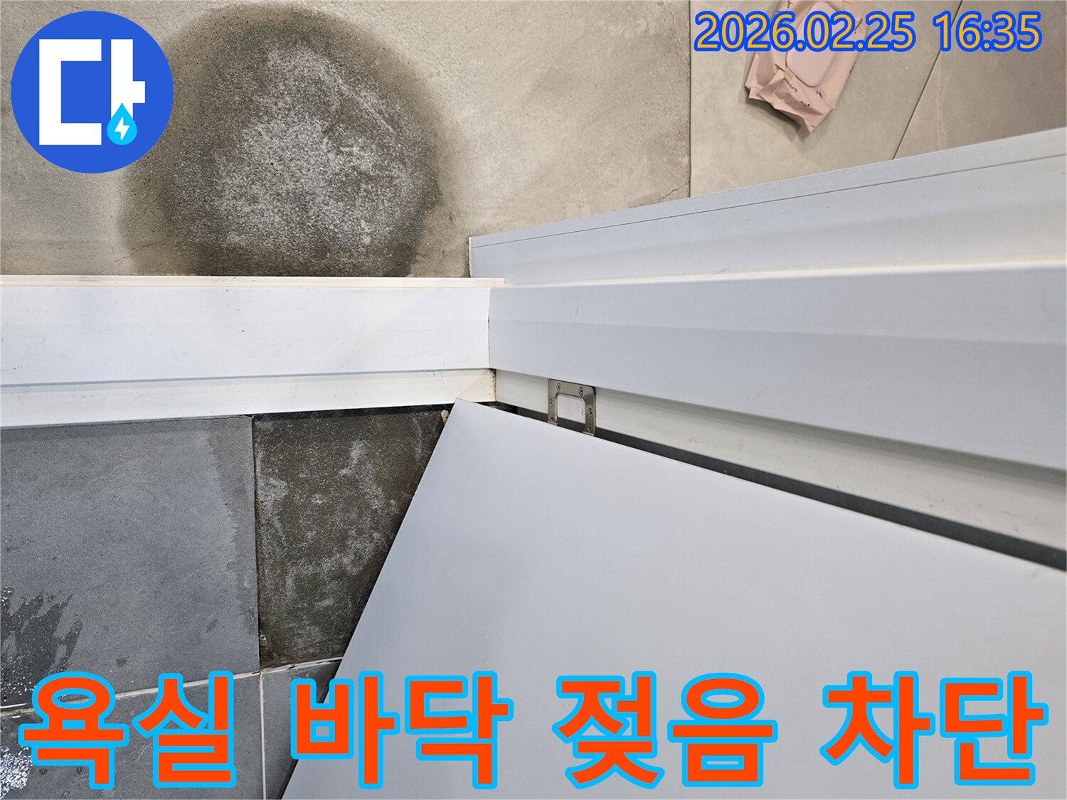 수원-팔달구-빌라-욕실-바닥-젖음-현상-곰팡이-발생-전-누수-원인-차단