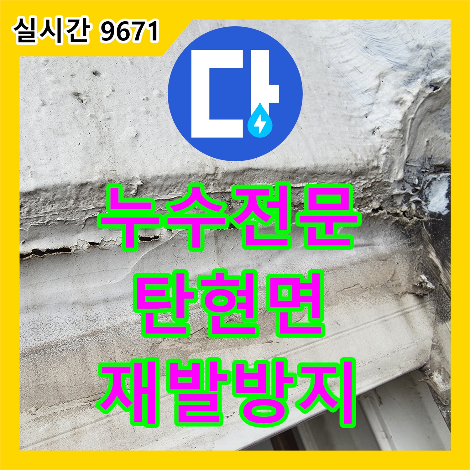누수전문 외벽에 발생한 심각한 균열 누수, 정밀 진단 후 보수 공사 진행 파주시 탄현면