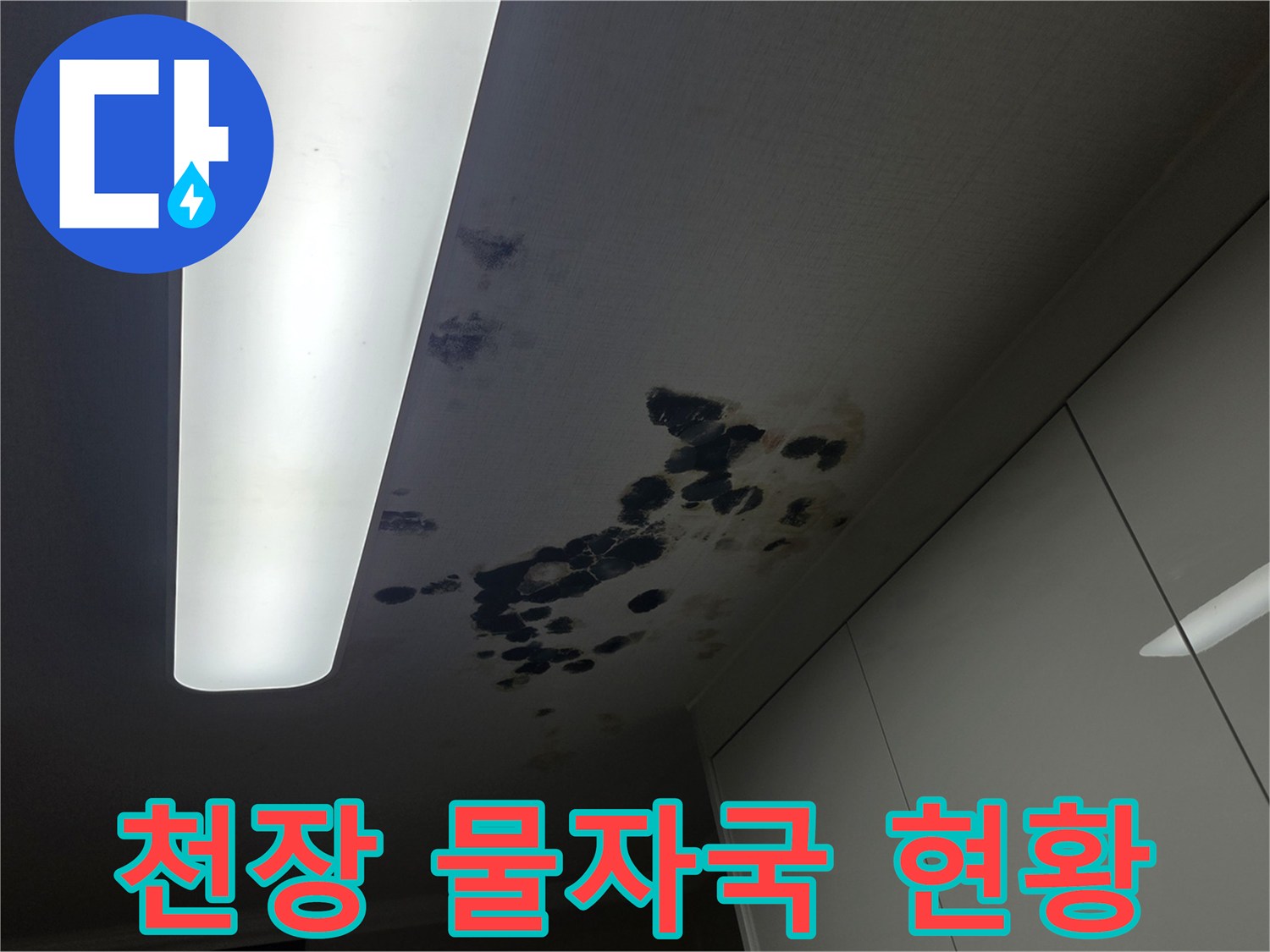 동작구 주택-천장 마감재의 누수 변색 부위