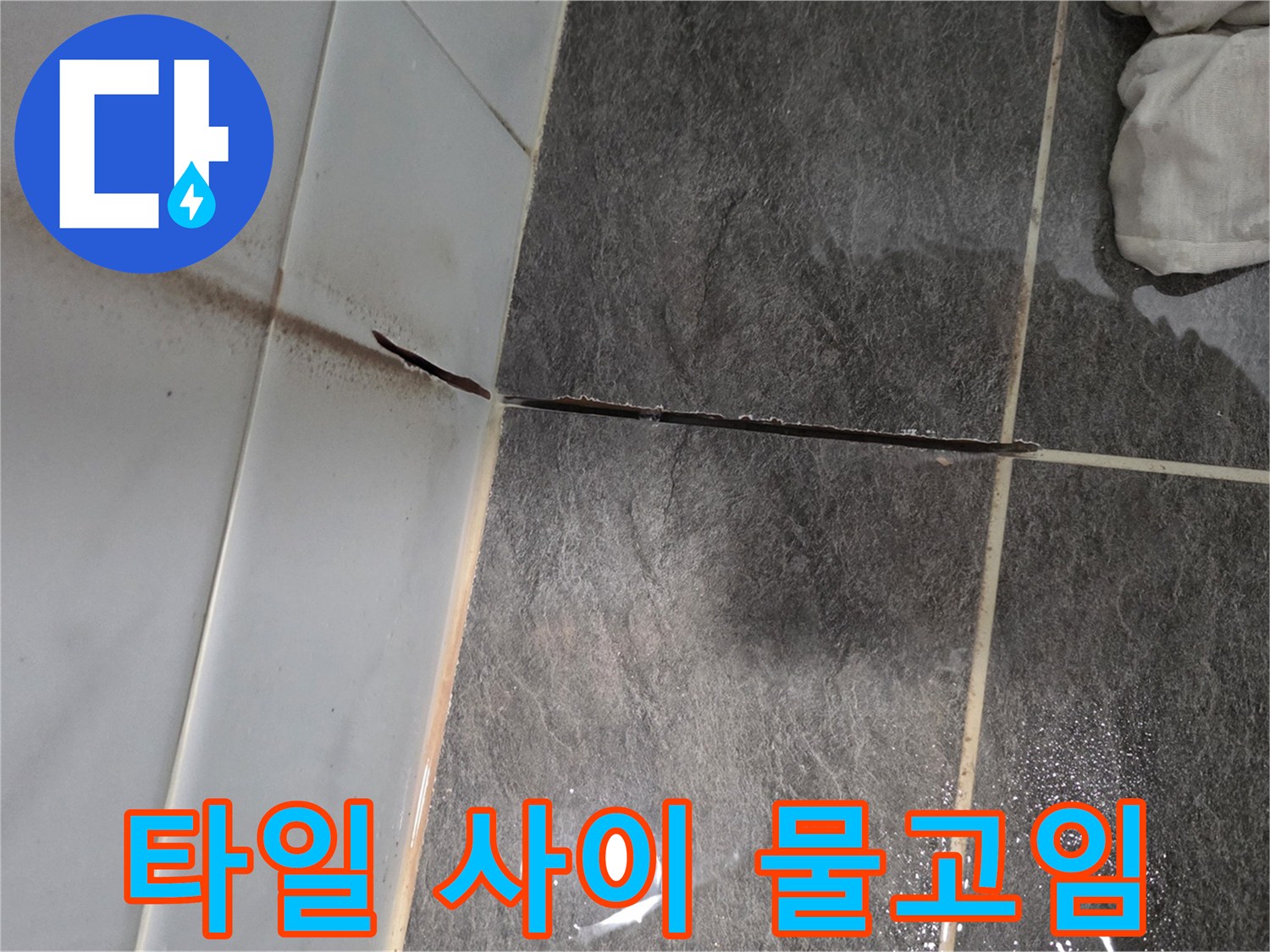 타일-틈새로-스며든-물기-확인