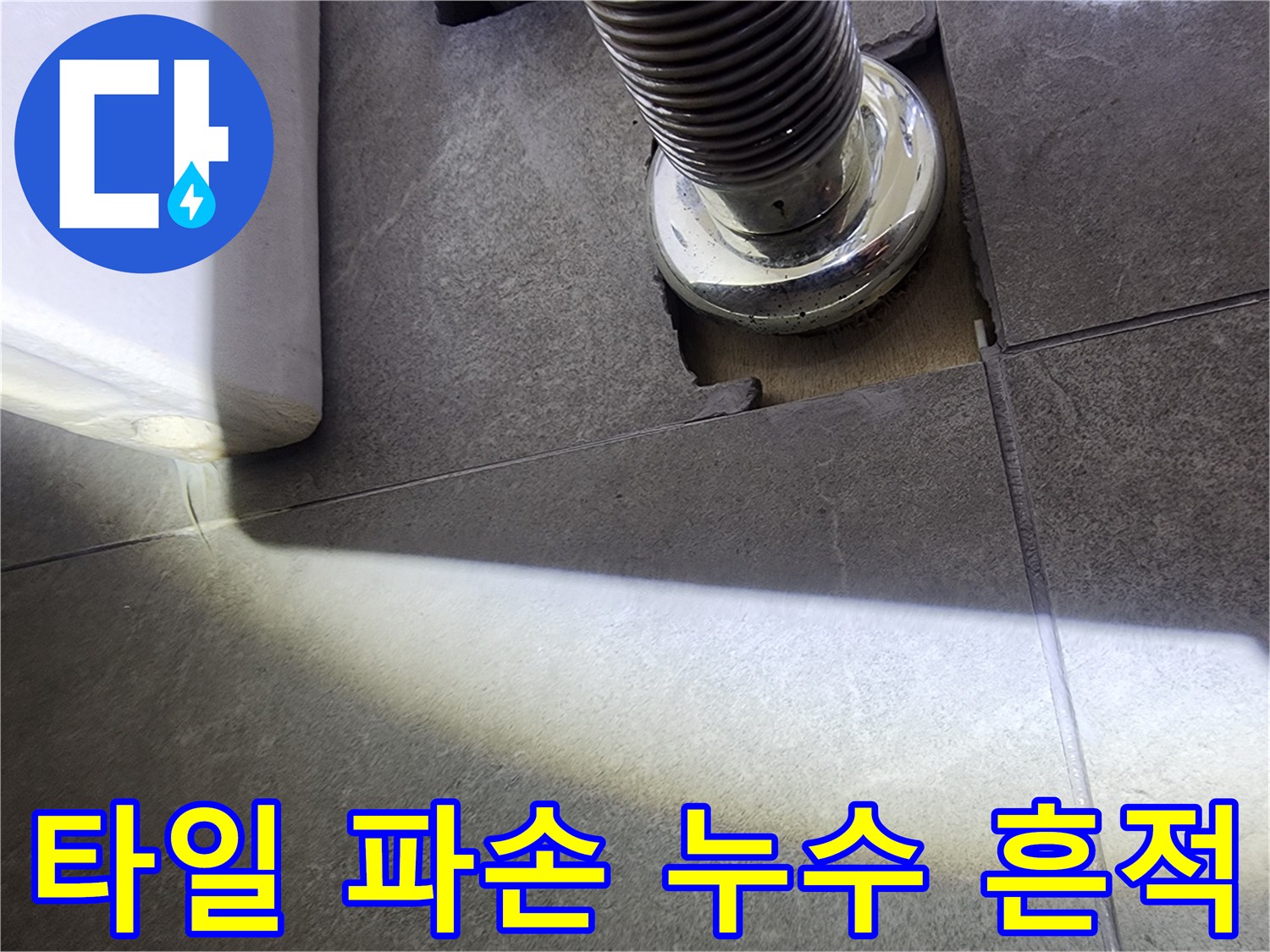 배수구와-연결된 배관에서-발생한-누수 지점을-정밀하게-탐지하는 현장