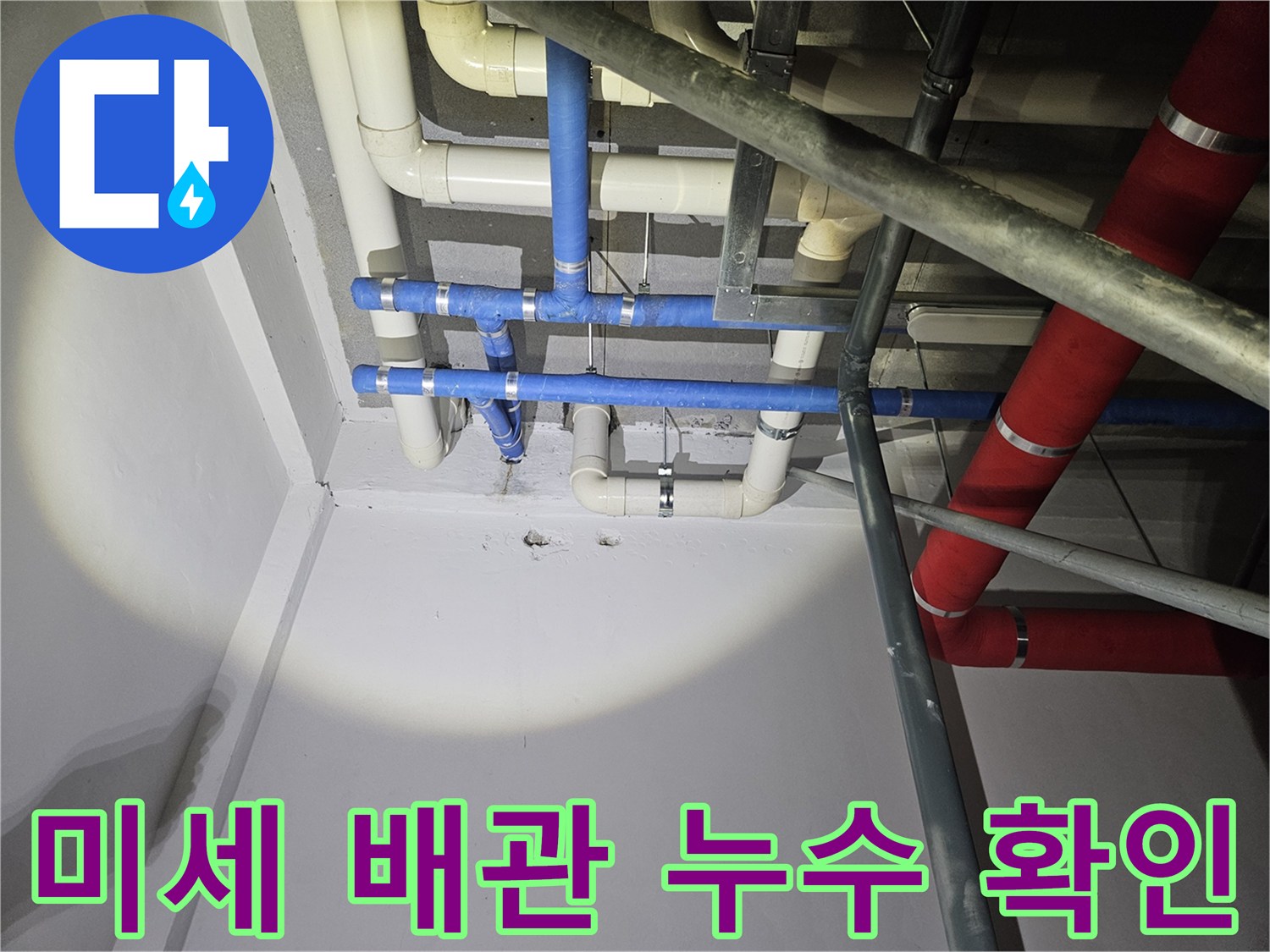 다양한-배관이-얽힌-지하-공간에서-미세한-누수-흔적을-찾아내는-탐지-작업