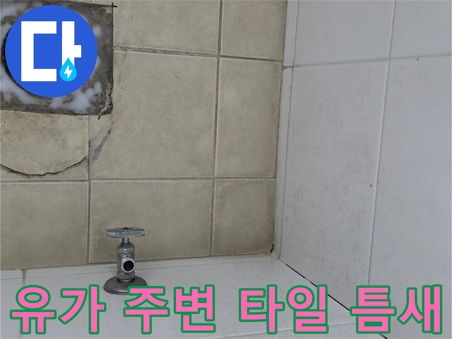 화장실-바닥-배수구-주변-타일-균열-상태