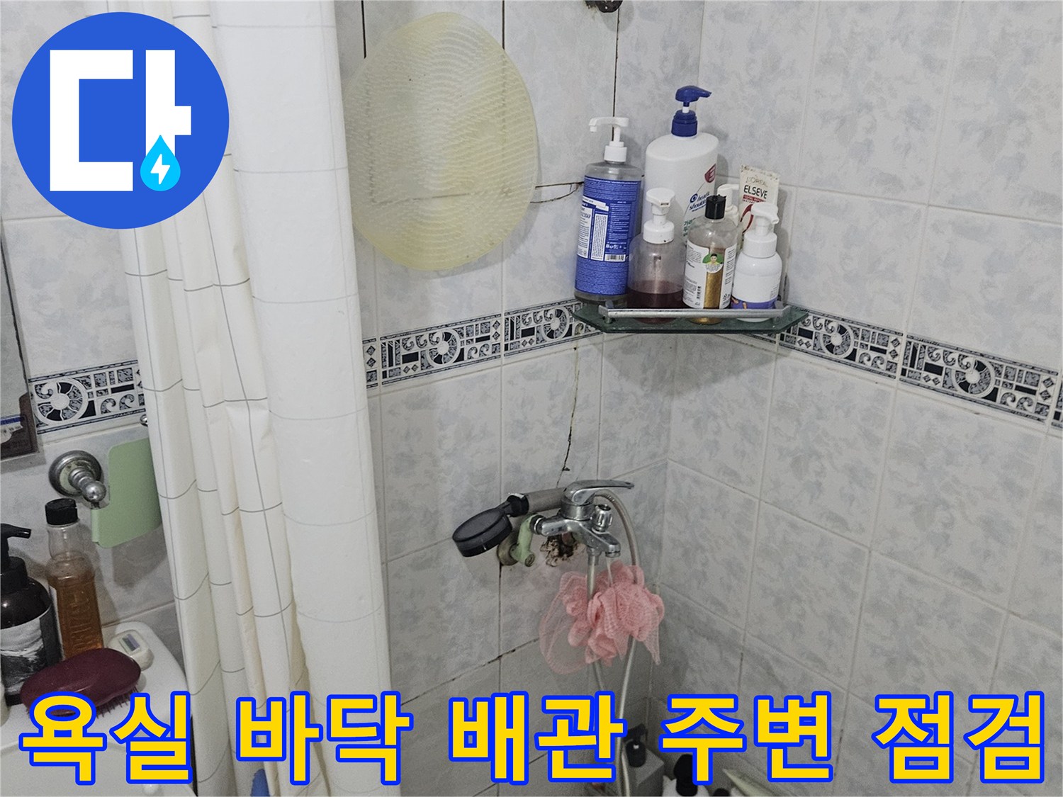 일산동구 화장실 타일 사이의 물기 및 습기 확인