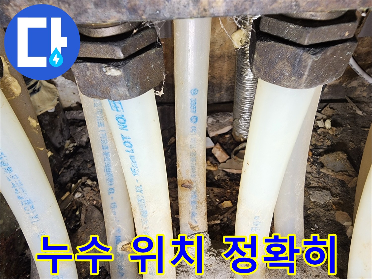 누수탐지 비용 절감을 위해-정확한 누수 위치를-파악하고 있는 현장