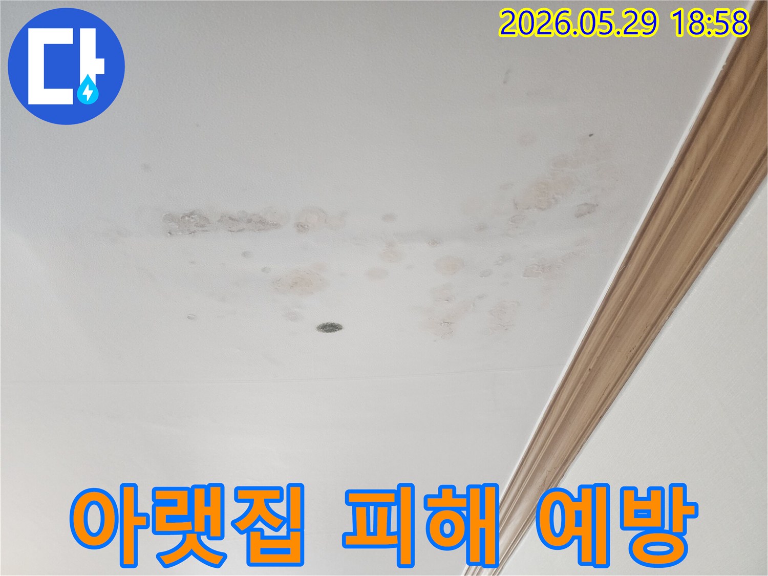 오랜-기간-진행된-누수로-인해-천장-도배지가-손상된-모습입니다.
