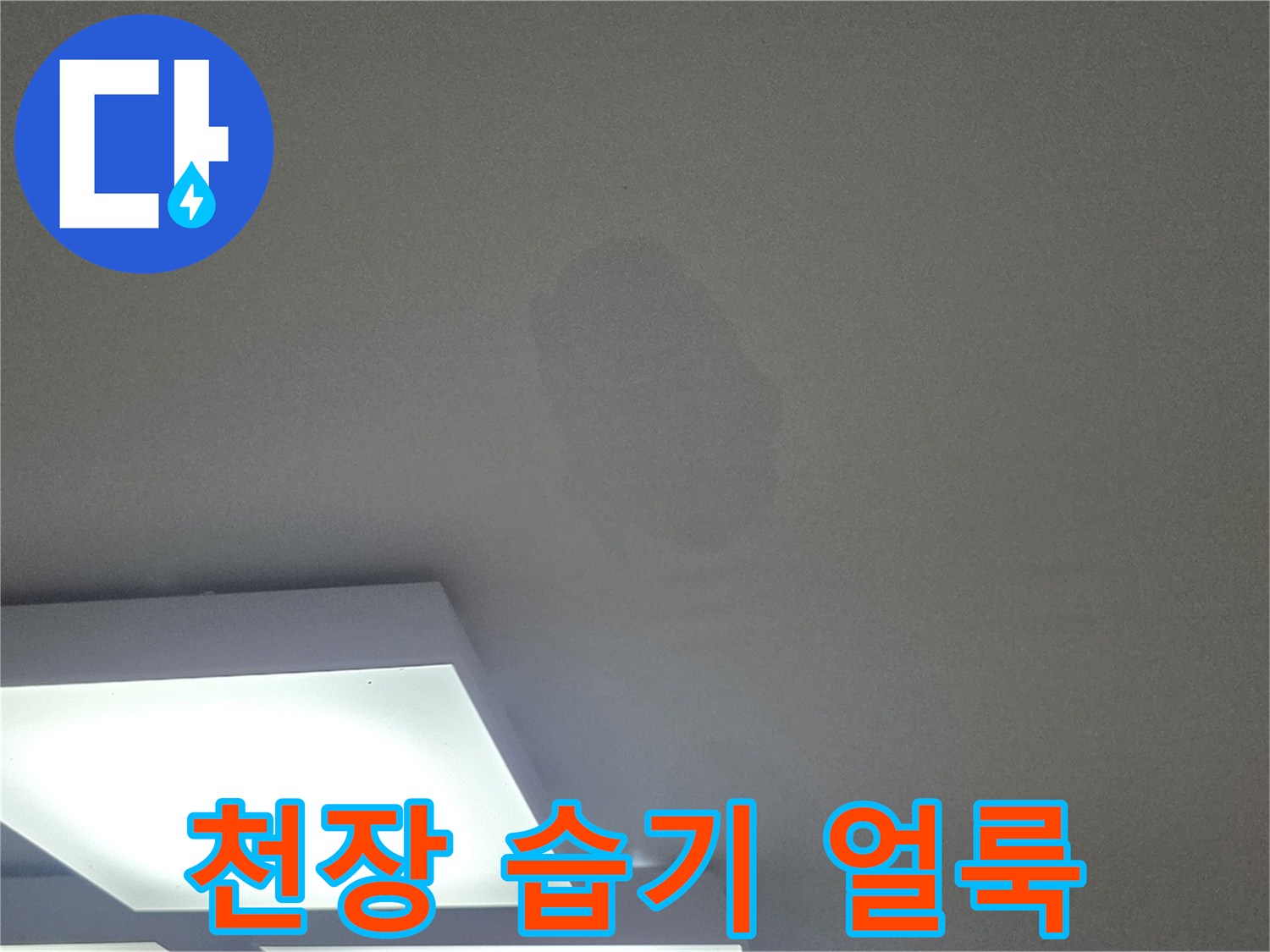 일산서구 거실-천장에 나타난 수분 침투 흔적