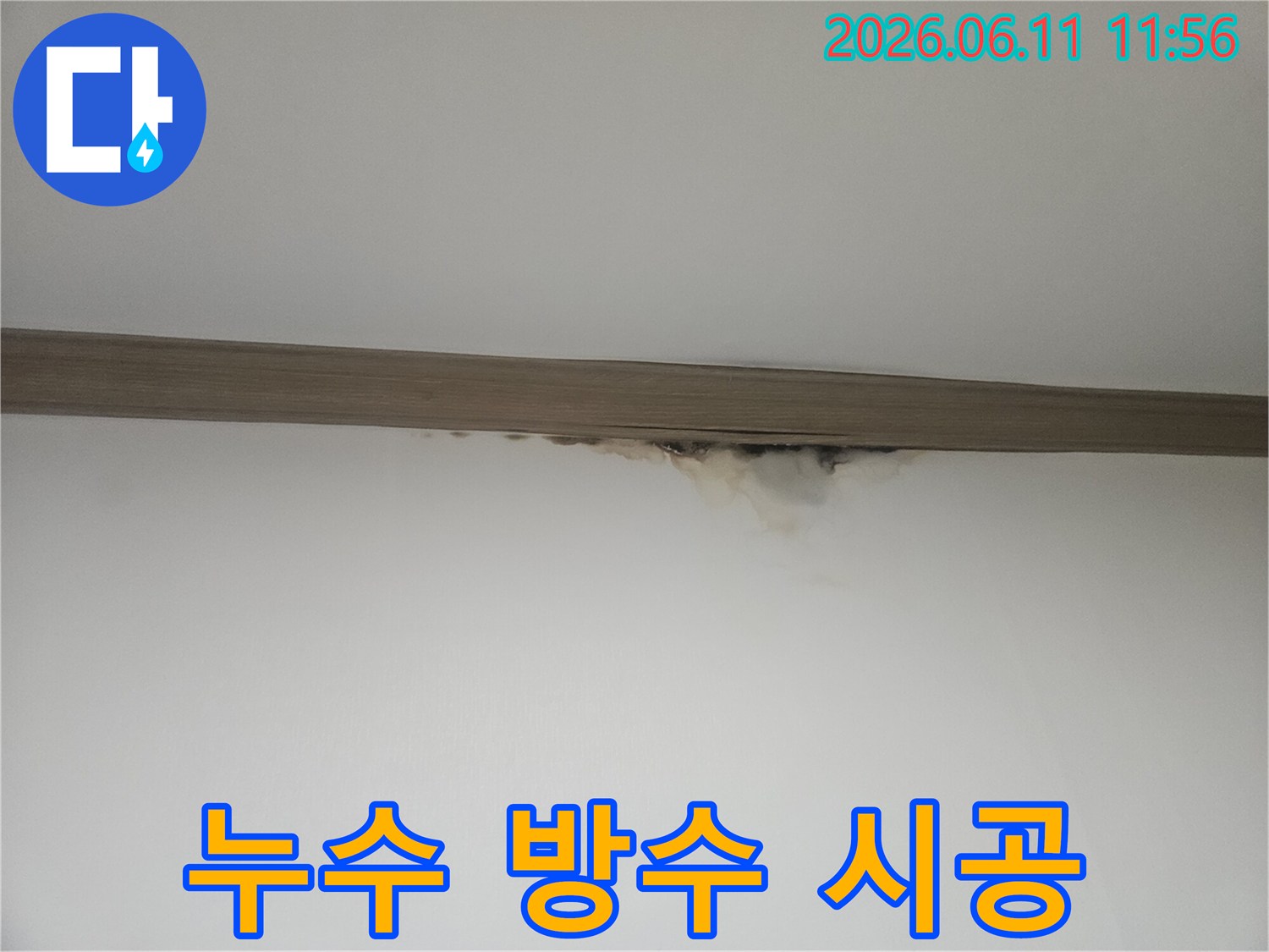 벽면에-발생한-젖음과-곰팡이로-인한-누수-피해-현장-사진입니다