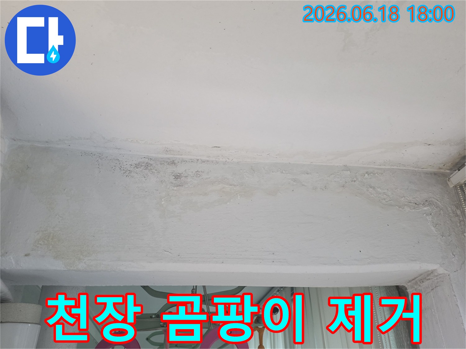 구리-수택동-쌍용아파트-천장-누수-로-인한-곰팡이-제거-및-복구-작업