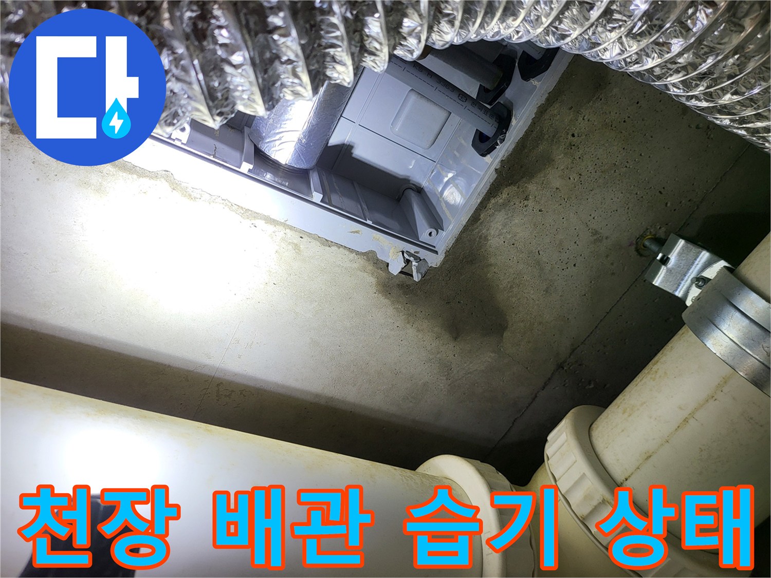화장실-천장-배관-주변-습기-및-오염-상태