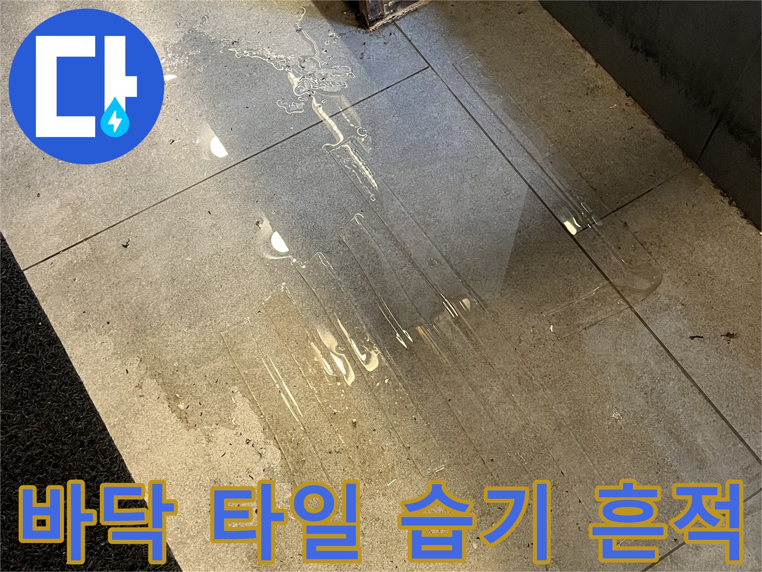 타일-표면의-축축한-물기-및-습기-상태