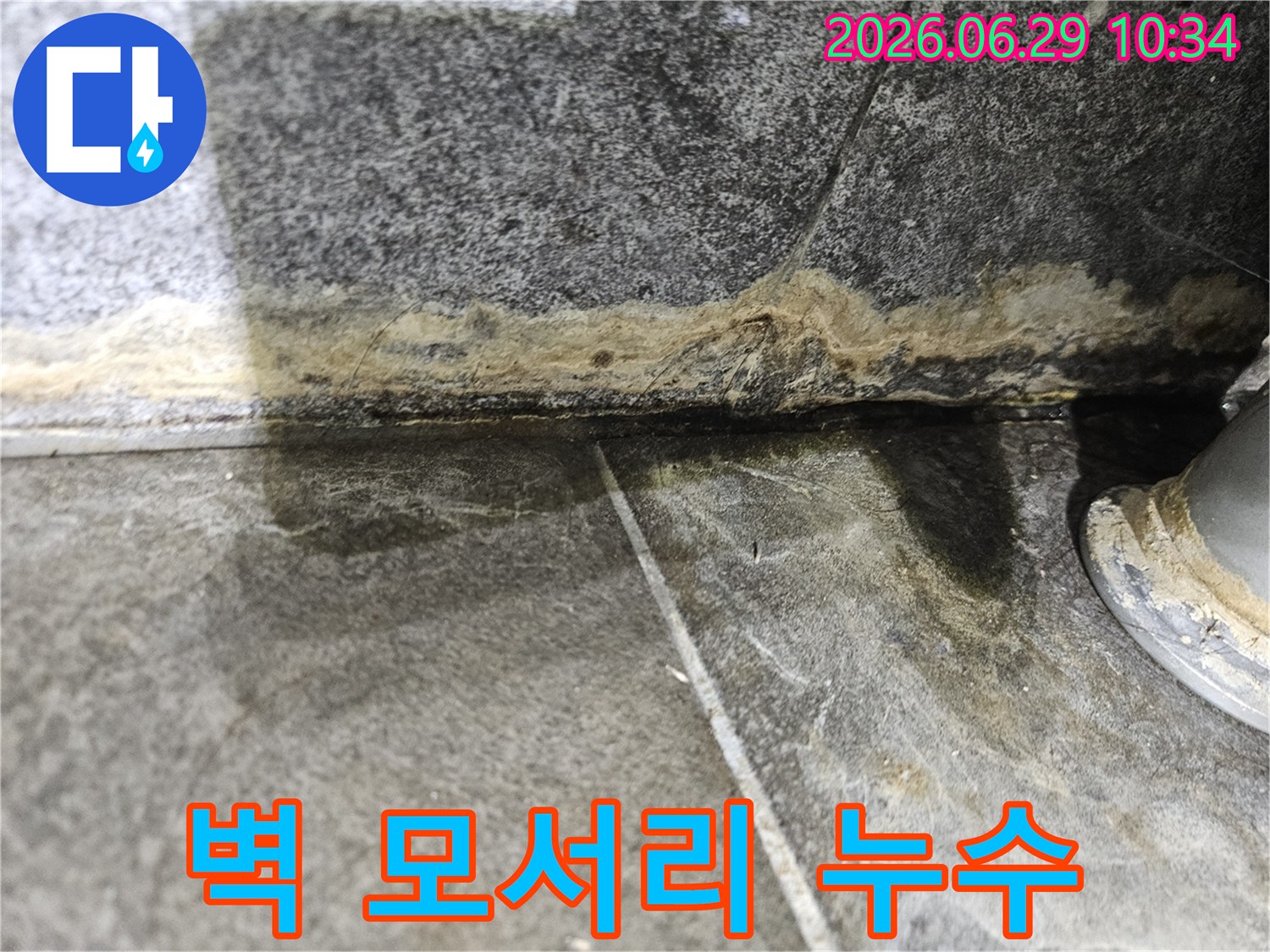 누수-전문가가-진단한-오래된-누수-자국과-곰팡이-발생-구역