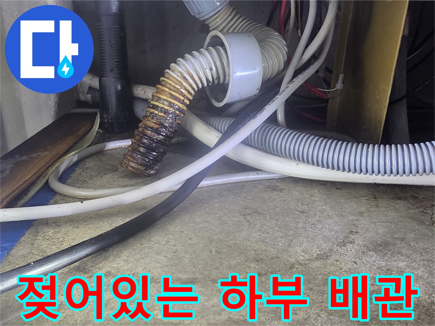 울산 중구-물기가 스며든 싱크대 하단 배관 부위