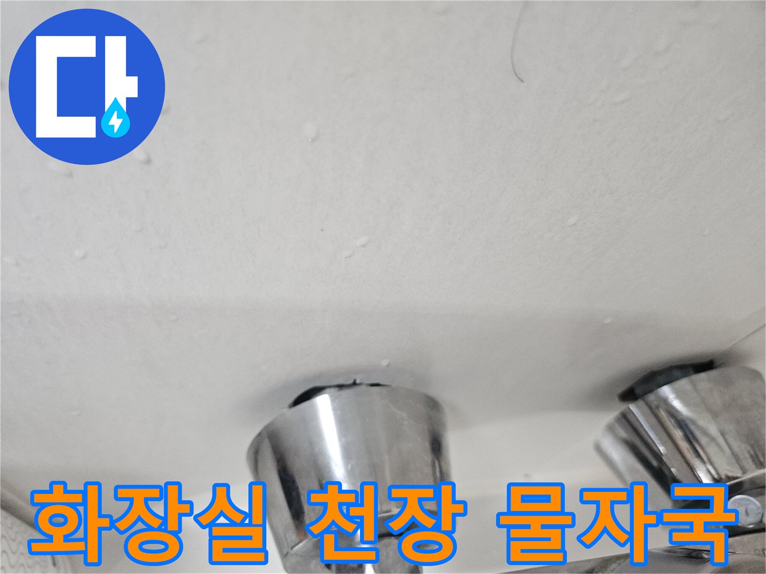성동구 금호동 아파트-화장실 천장 내부의 습기와 얼룩 상태