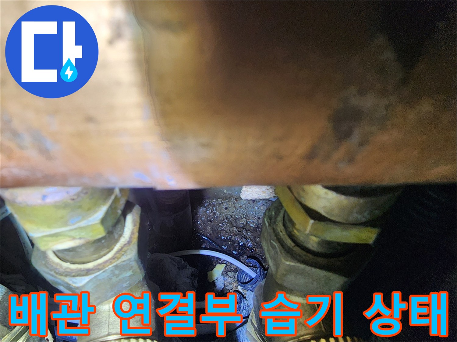 싱크대-하부-배관-연결-부위-오염-상태