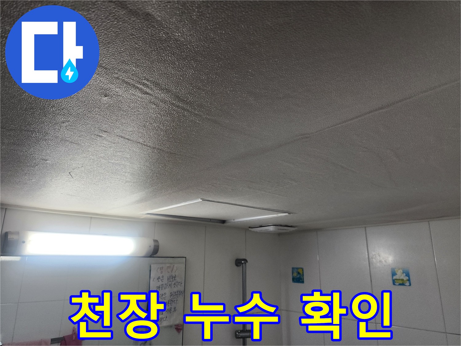 욕실-천장-조명-및-배관-상태-육안-점검
