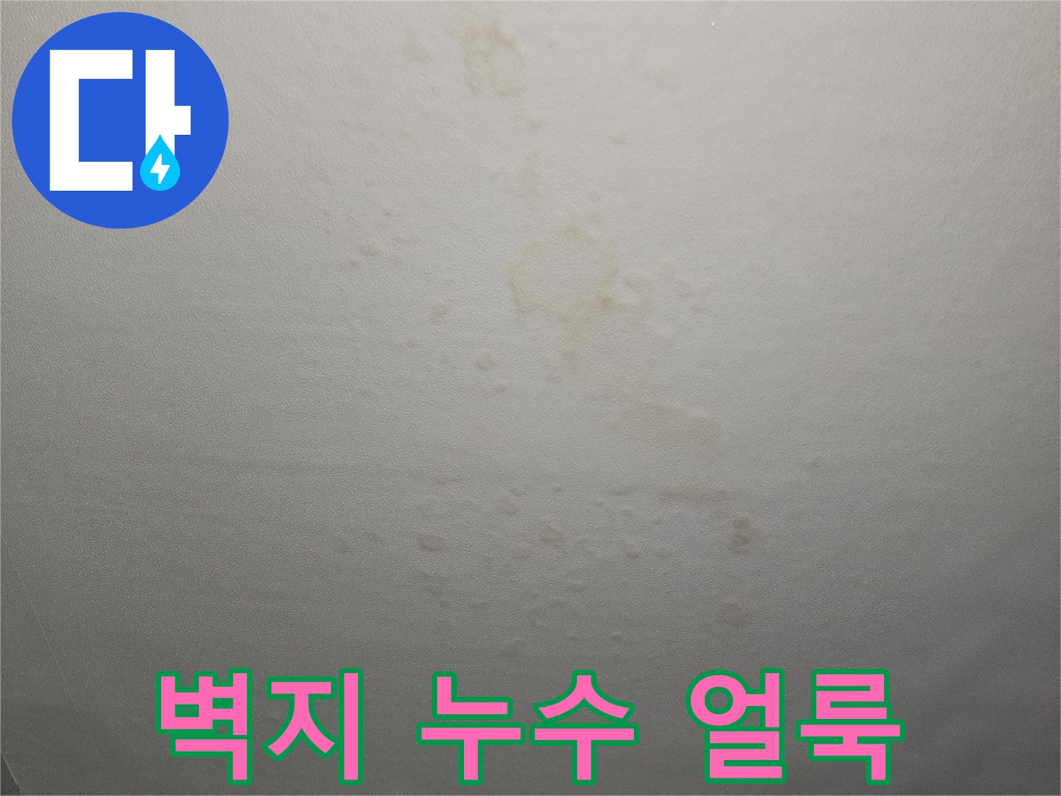 벽면-중앙에-발생한-젖은-물자국-얼룩