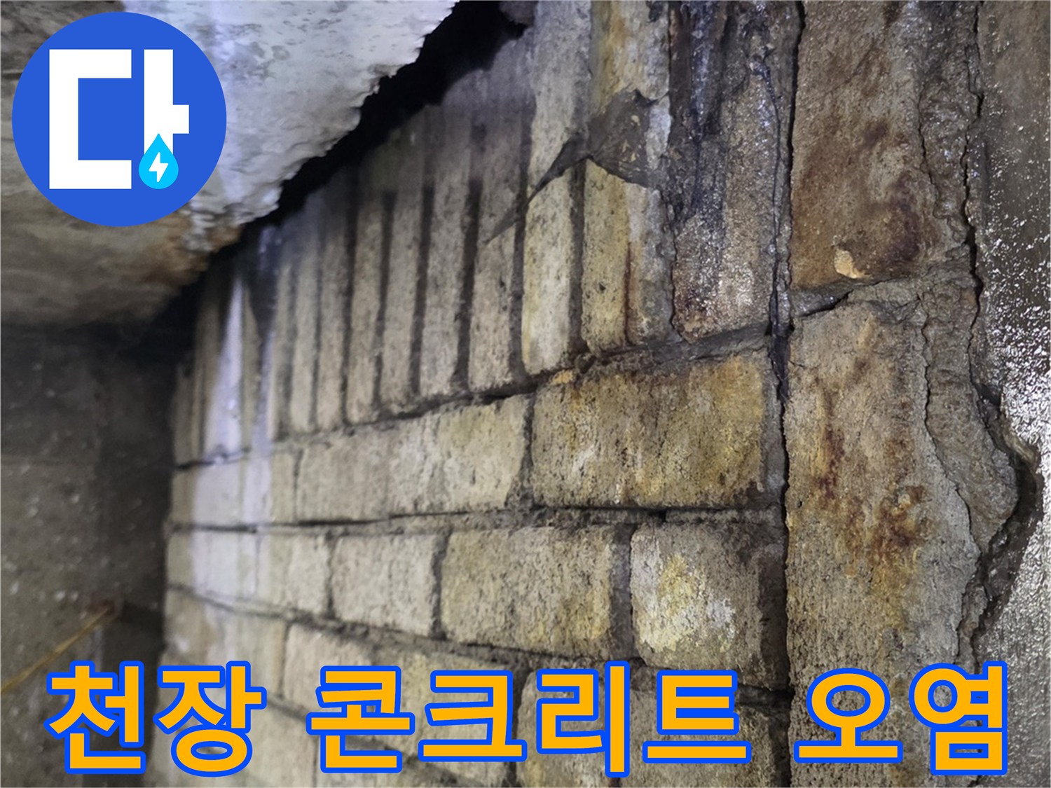 분당 수내동 매장-물샘으로 인해 젖은 천장 슬래브