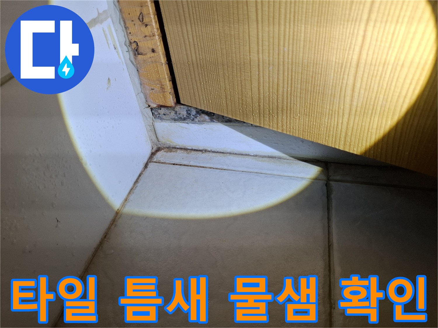 화장실-타일-사이-틈새-물샘-현상-촬영