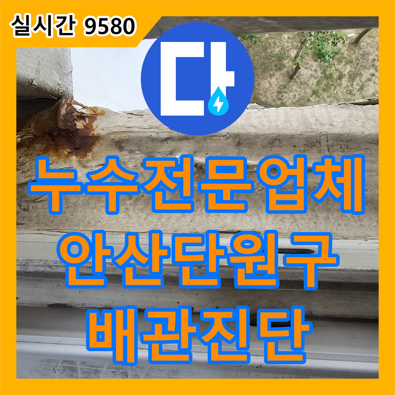 누수전문업체 우수관 배관 결함 및 방수층 손상 여부 정밀 진단과 소견서 발행 경기 안산시 단원구