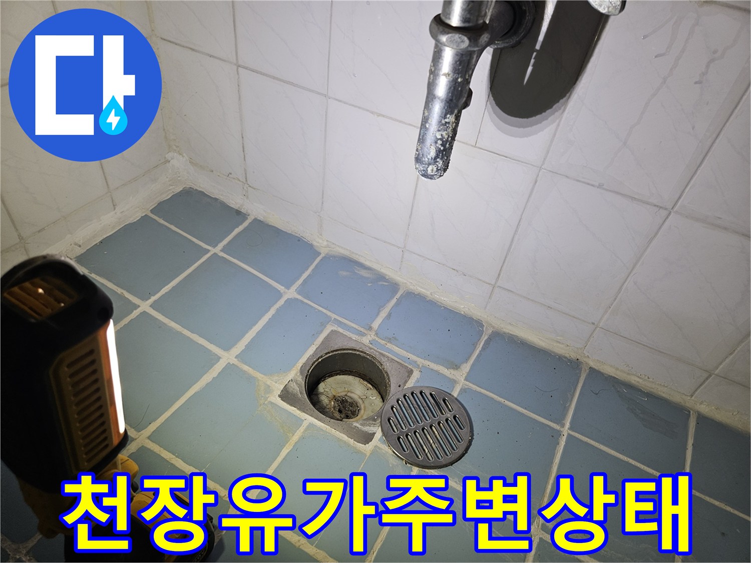 화장실-배수구-유가-내부-배관-연결부-습기-점검