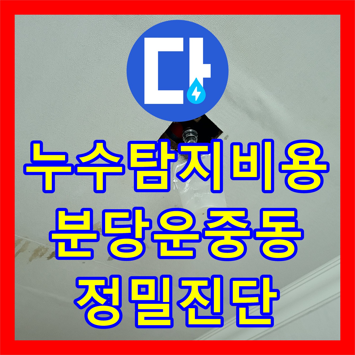 누수탐지비용 고민보다 정확한 진단이 우선인 성남시 분당구 운중동 거실 천장 누수 공사