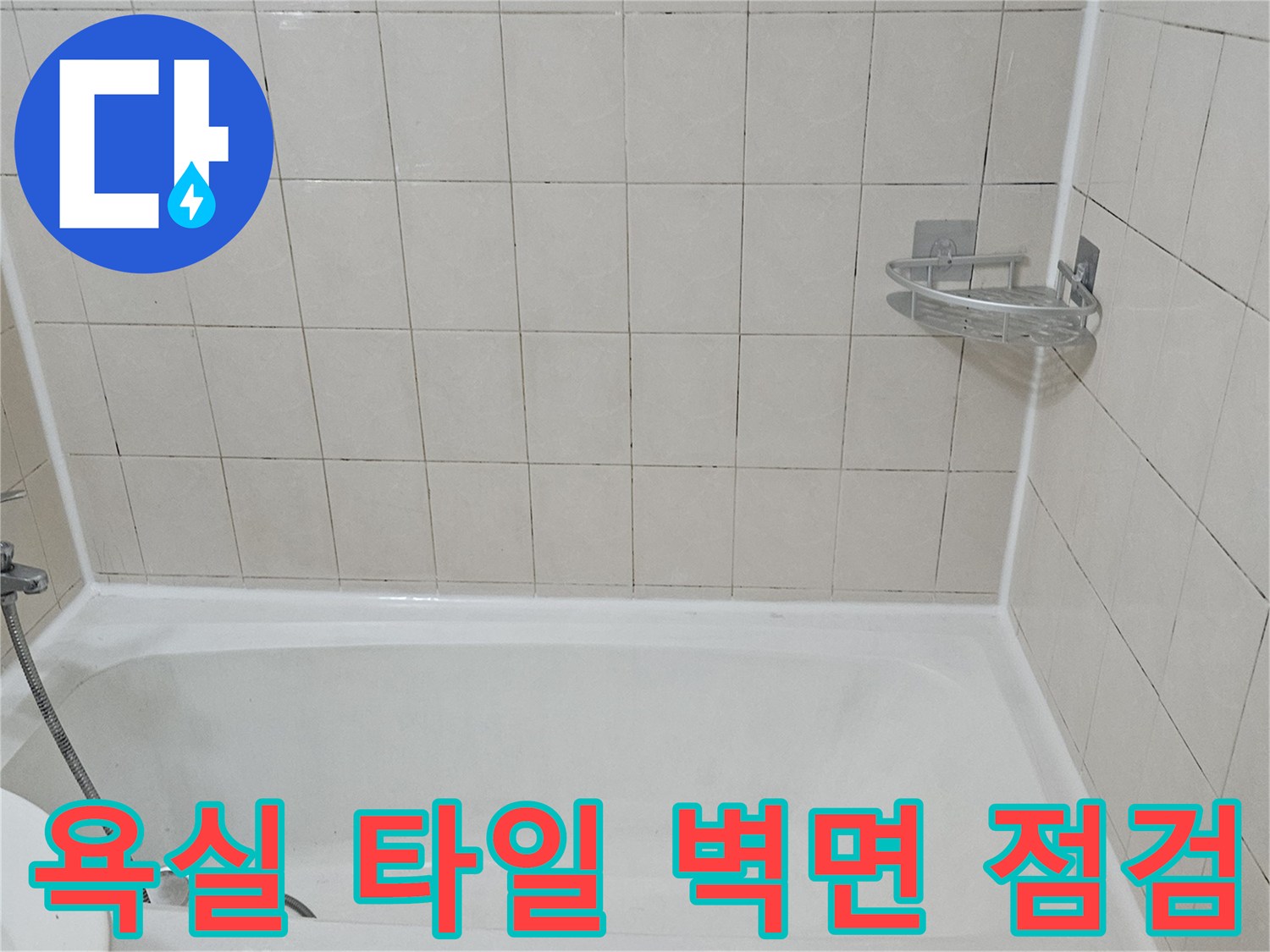 일산동구 화장실-타일 벽면과 욕조 테두리 상태 확인