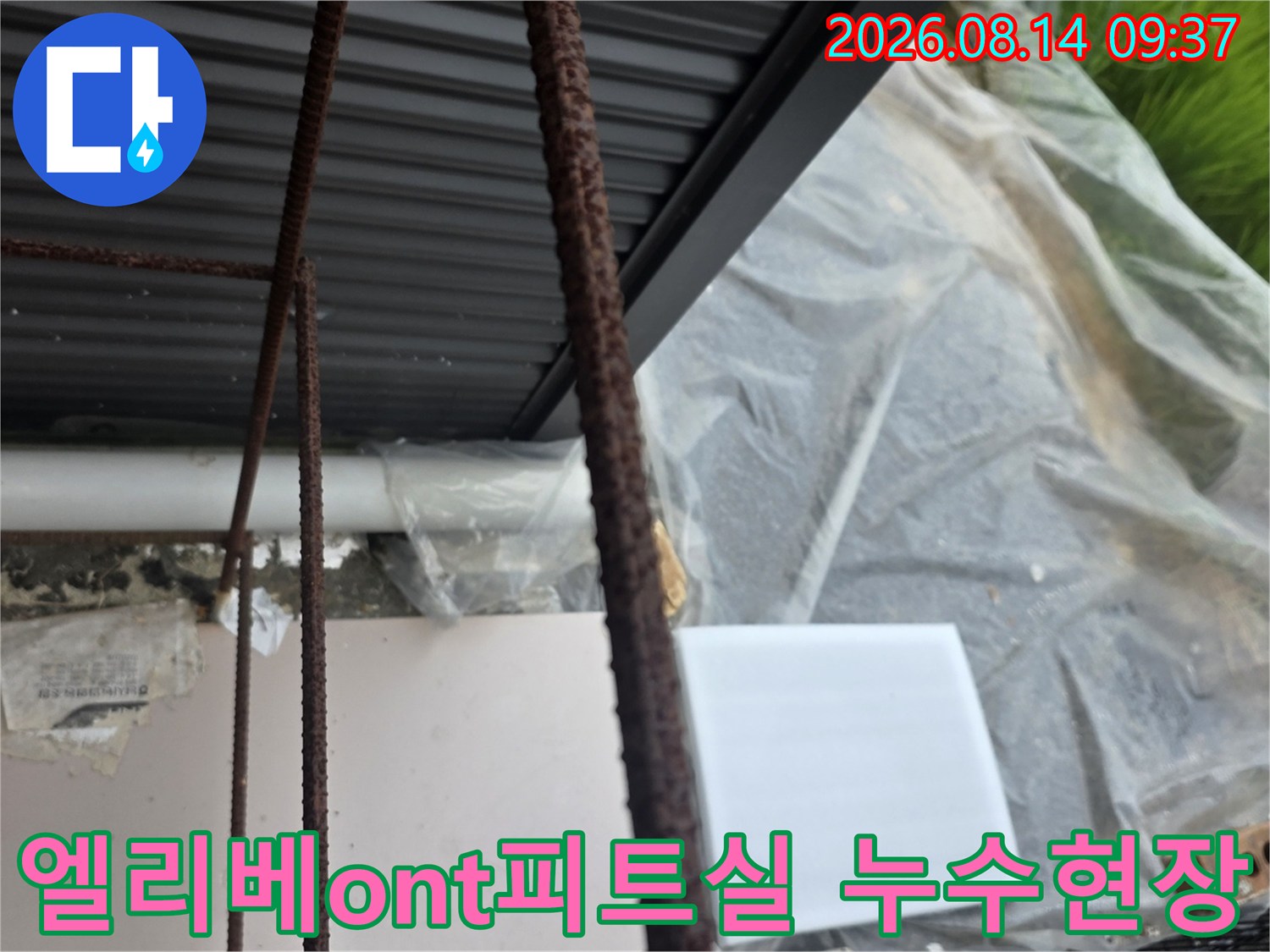 용인 처인구-엘리베이터 피트 내부의 물고임 현상과 외부 유입 경로 확인