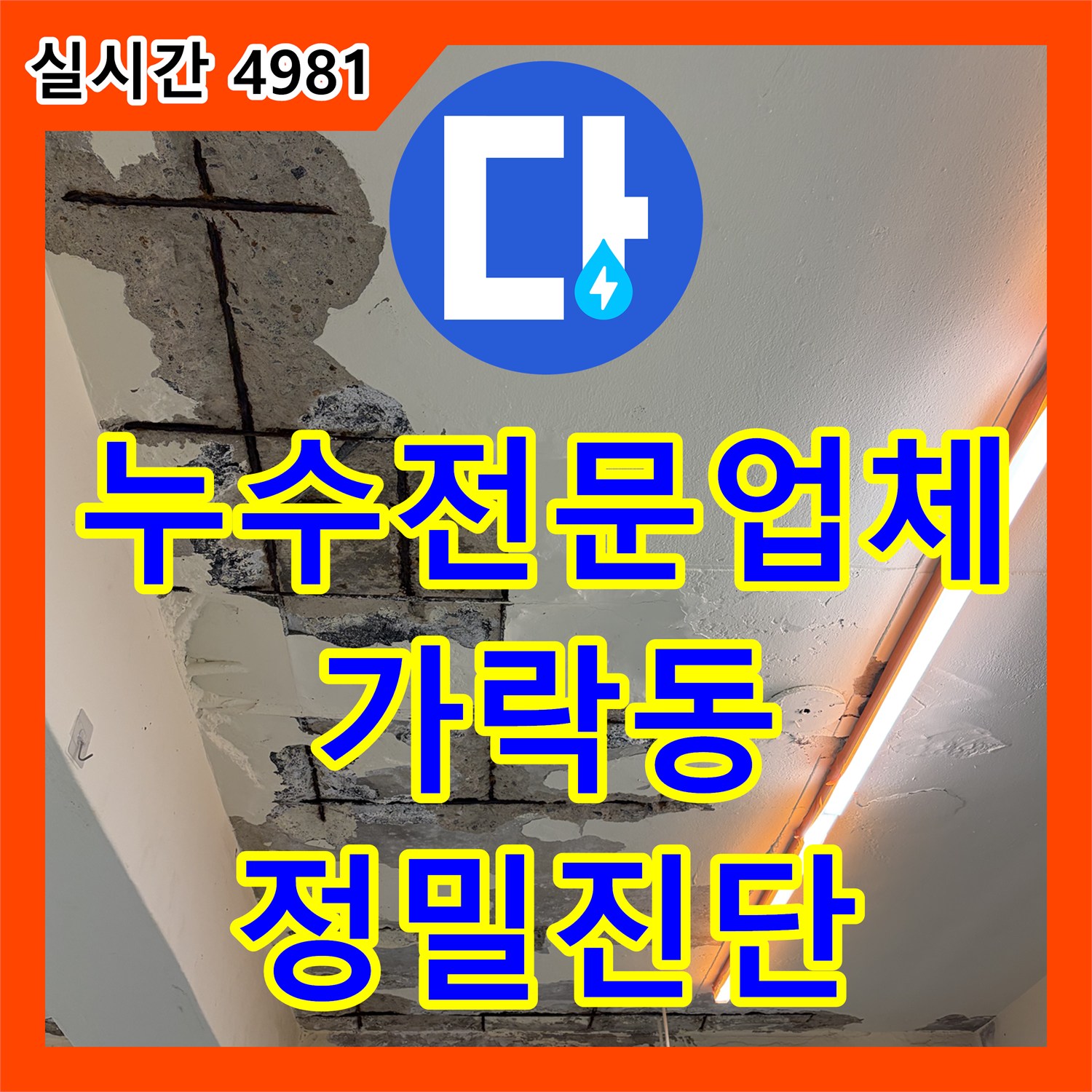 누수전문업체 서울 송파구 가락동 공동화장실 하부 누수로 인한 지하층 천장 손상을 분석합니다