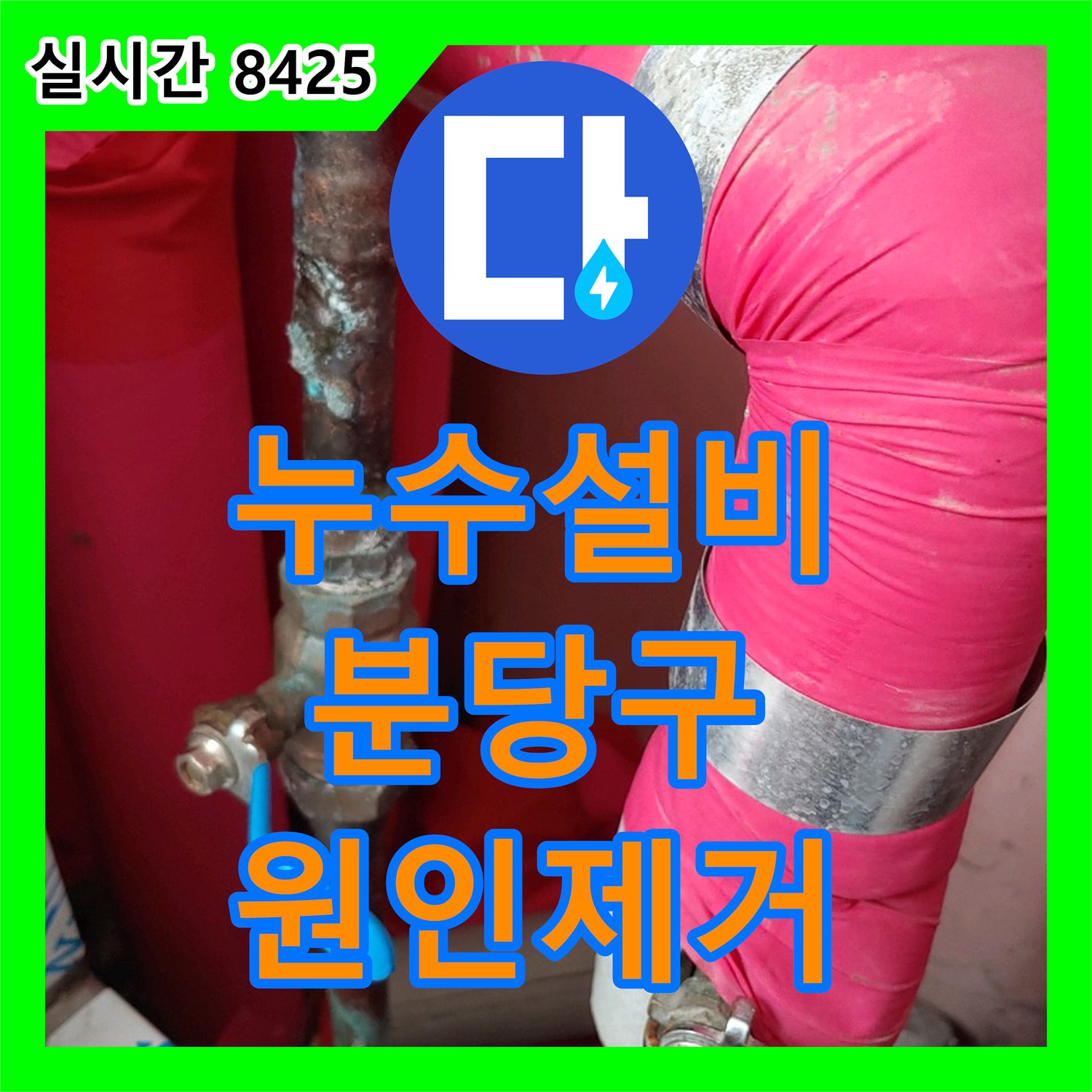 누수설비업체 세탁실 동배관 미세 누수로 인한 거실 천장 피해 복구 공사 경기 성남시 분당구 백현동
