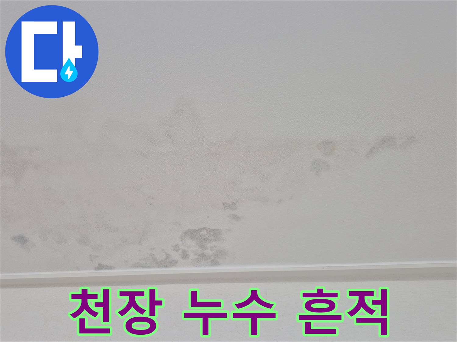 축축하게-젖어있는-아파트-천장-벽지