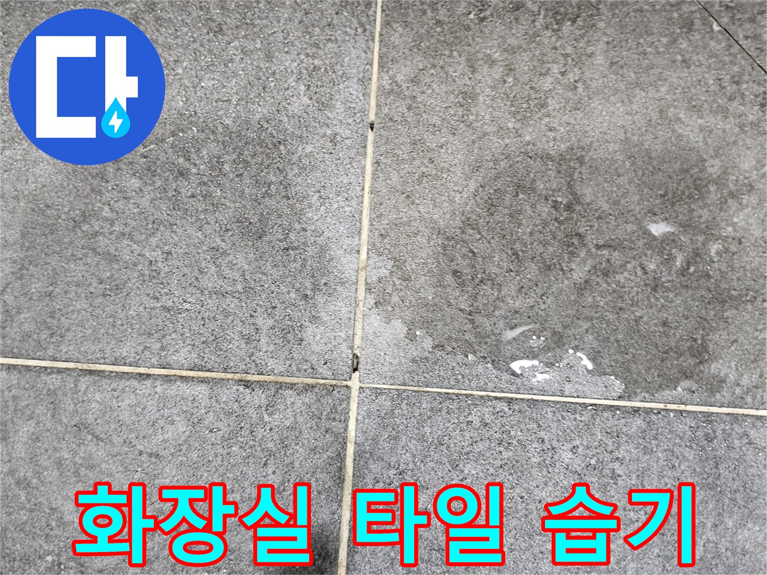 남양주 화도읍-화장실 타일 사이의 물기 흔적