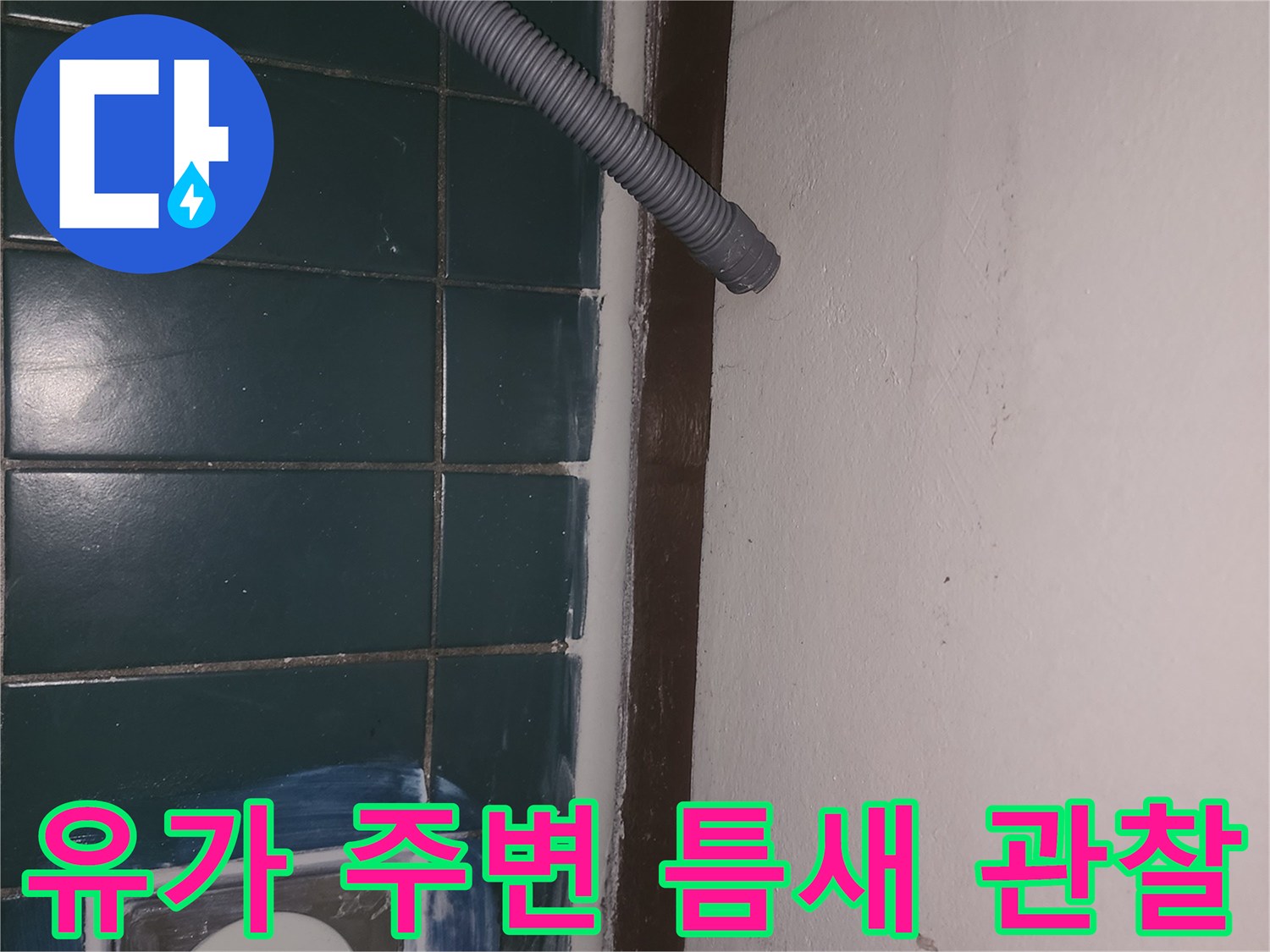 세탁실-배수구-호스-연결-부위-누수-진단